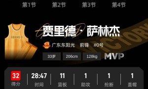 徐杰20分萨林杰32+11 广东客场击败广州豪取5连胜