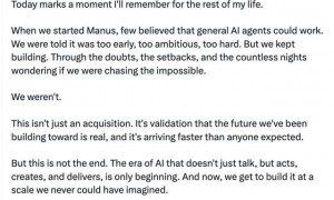 Manus数十亿美元卖给Meta，张一鸣当年出价只有3000万