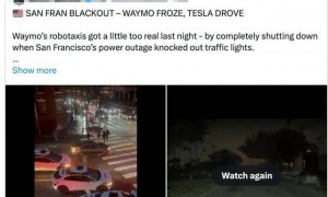 旧金山突发大规模停电！波及约13万用户，无人驾驶车当街“瘫痪”